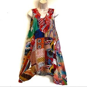Sacred Threads Hippie Boho Sharkbite Dress S/M A